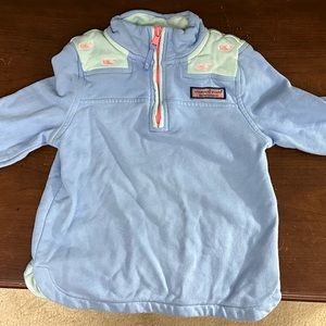 Girl 4T Vineyard Vines sweatshirt (periwinkle, teal, and pink)